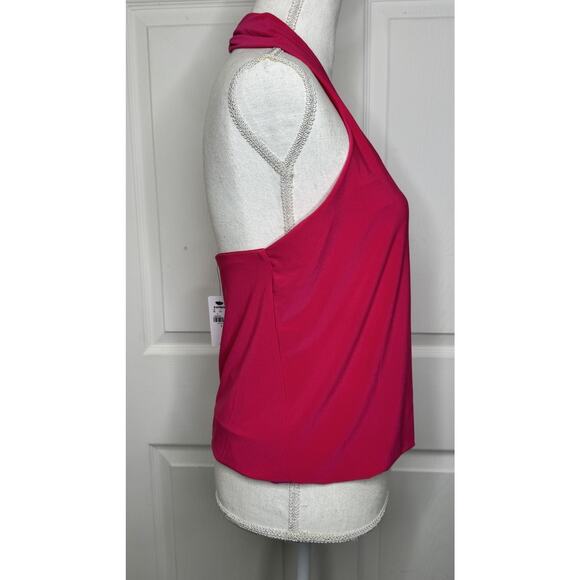 Express Halter Top Sleeveless Raspberry Pink Size Small NEW - Picture 2 of 6
